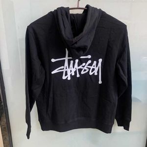 Stussy black printed hoodie